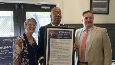 Senator Borrello with Honoree Brigadier General Austin and Karen Austin