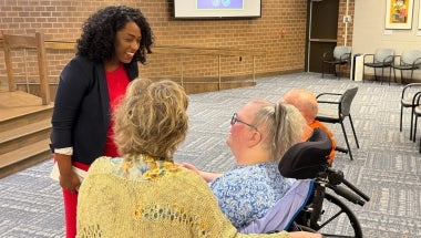 Senator Brouk with constituents
