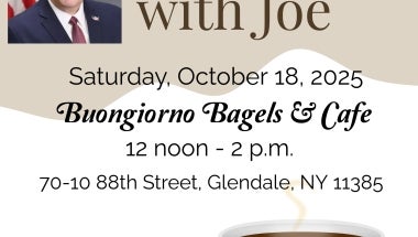 Join Senator Addabbo for a Java with Joe event.