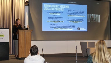 Sen. Gonzalez speaking at her State of the District address