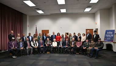 Senator Patricia Canzoneri-Fitzpatrick, alongside local elected officials, recognized 19 distinguished veterans with induction into her Veterans Hall of Fame.