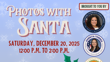 Photos with Santa at Justice Sonia Sotomayor Community Center