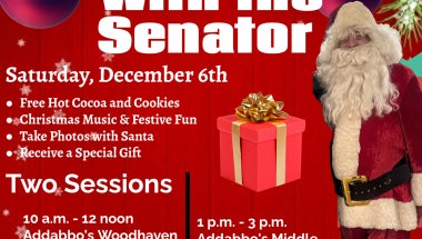 Senator Joseph P. Addabbo, Jr. receives gift cards from the community from Local 338 RWDSU Representatives.