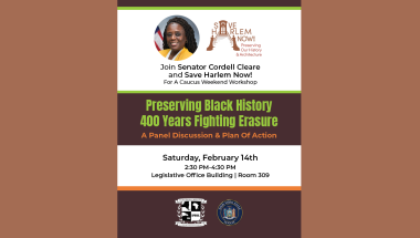 Flyer for Save Harlem Event 