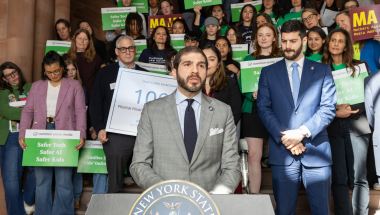 Senator Gounardes speaks in support of his Stop Online Predators Act