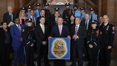 Senator Steve Rhoads, Assemblyman Jake Blumencranz, and Nassau County Police Explorers Unveil Future Protectors Act at Capitol