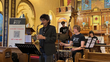 The crowd enjoyed the performance by the Joshua Quddus Quartet.