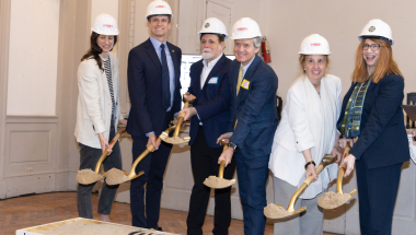 Local elected officials breaking ground at UWS Three Arts Club Building
