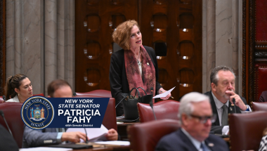 Senator Fahy speaking on the Senate floor