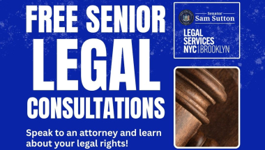 Flyer for Free Senior Legal Consultations on Tuesday, July 21 
