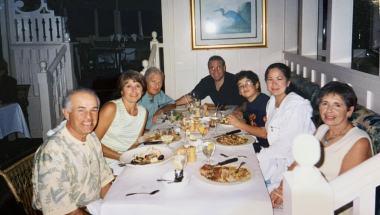 Senator Tedisco (then Assemblyman), his wife Mary and son Andrew visiting Bobby D’Andrea (pictured front left) for dinner