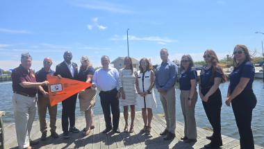 Photo Image of Attendees of Press Conference Announcing Grants for Clean Vessel Infrastructure.