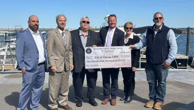 Senator Ryan Presents Giant Check to City of Oswego DPW