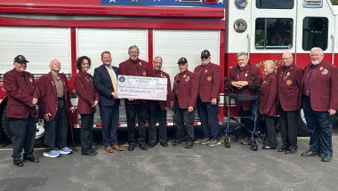 Senator Ryan presents check to Onondaga County Volunteer Firefighters Association