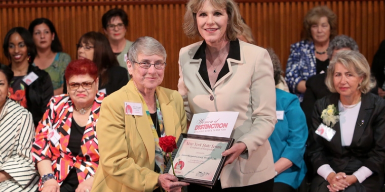 Sr. Margaret Carney, President, St. Bonaventure University, was honored by Senator Young as a 2016 New York State Senate Woman of Distinction.