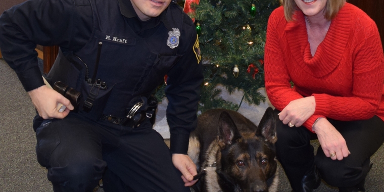 Senator Young has introduced “Mitchell’s Law,” which would make it a felony to injure a police dog in the line of duty, in honor of Hero K-9 Officer Mitchell of the Jamestown Police Department.