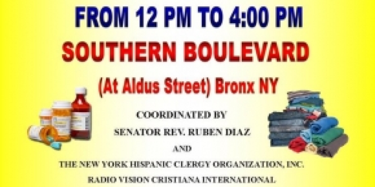 Senator Diaz Welcomes All to Participate in the Christmas Eve Humanitarian Relief Effort To Be Held In Bronx County