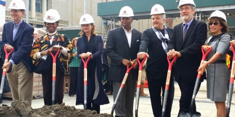 Getting to work with Boro President Eric Adams (c), Mark Morris (r of Adams), and Jonathan Rose (r of Morris)
