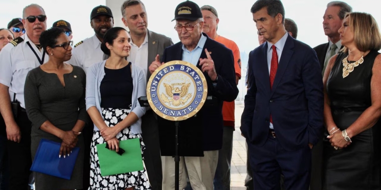 U.S. Senate Majority Leader Chuck Schumer announced that he has maintained nearly $80 million in federal funding for the Staten Island Ferry in the recent debt ceiling deal. (Staten Island Advance/Erik Bascome)