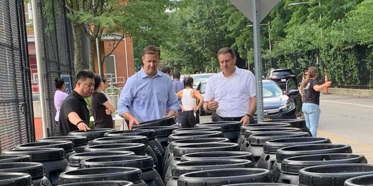 Senator Addabbo and Assemblymember Hevesi Gave Away 100 Barrels. Senator Addabbo and Assemblymember Hevesi Gave Away 100 Barrels.