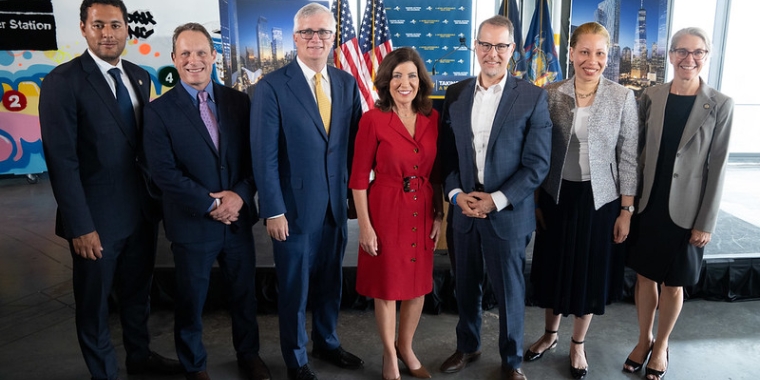 Senator Kavanagh joins Governor Kathy Hochul and local leaders at 5WTC Press Conference