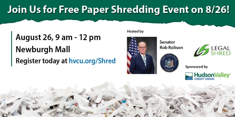 Join Us For Free Paper Shredding Event on 8/26