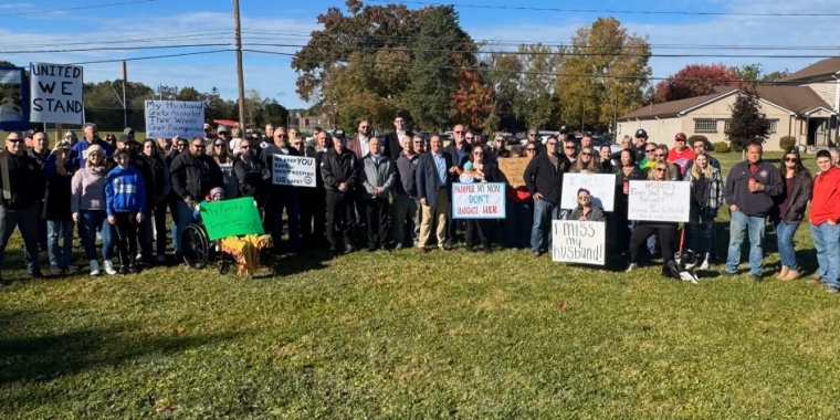 NYSCOPBA members at rally