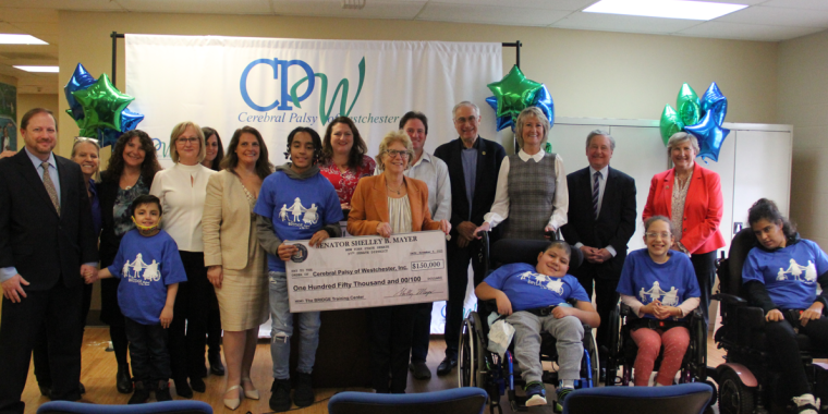 Senator Shelley Mayer visits Cerebral Palsy of Westchester to announce funding for The Bridge Training Center
