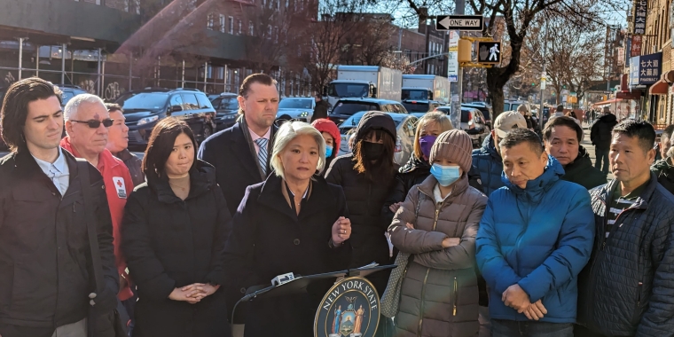 Sen Chu at rally