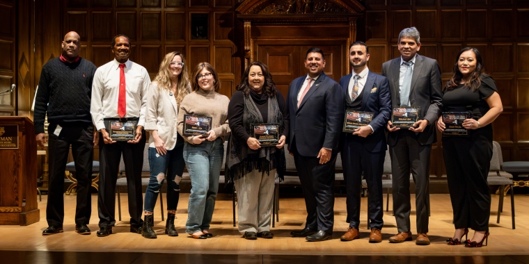 Senator Cooney Stands with Winter Awards Honorees