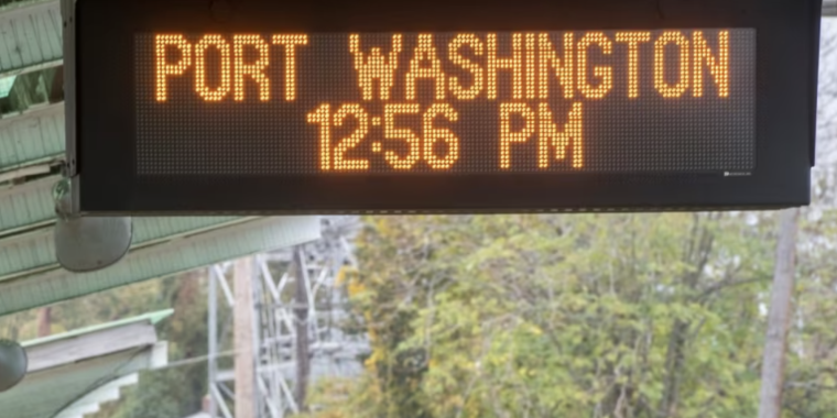 Port Washington Train Sign