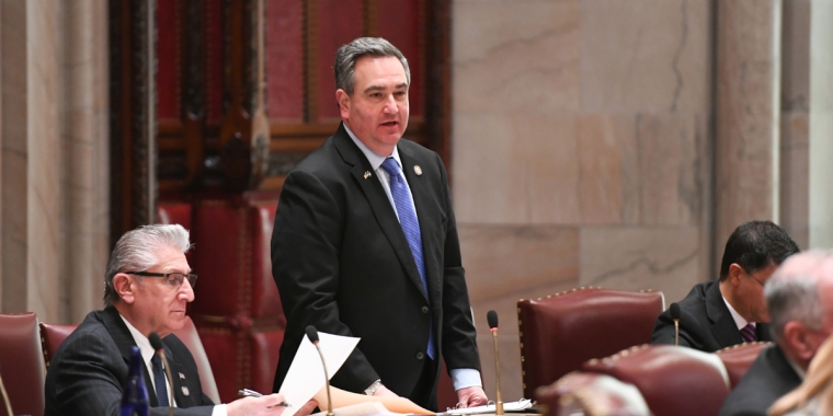 Senator Borrello in the Senate Chamber 