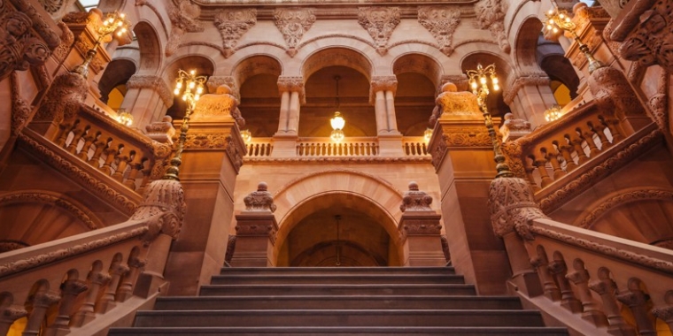New York State Capitol Building WALTER BIBIKOW, DIGITALVISION/GETTY IMAGES