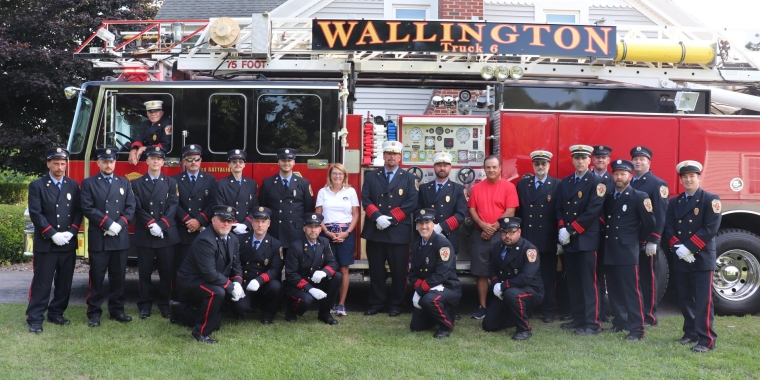 Senator Helming with members of the Wallington Fire Department