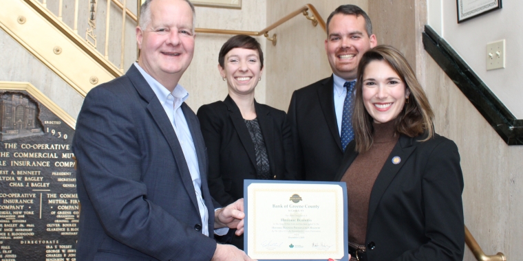 Senator Michelle Hinchey Nominates Bank of Greene County for Prestigious Historic Business Designation