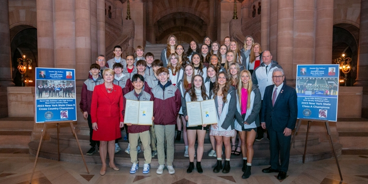 Tedisco & Walsh Honor BH-BL High School Girls Volleyball & Boys Cross Country Teams