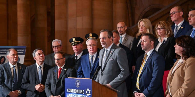 Senator Peter Oberacker joins fellow members of the New York State Senate Republican Conference Antisemitism Working Group to unveil their Antisemitism report. Senator Peter Oberacker