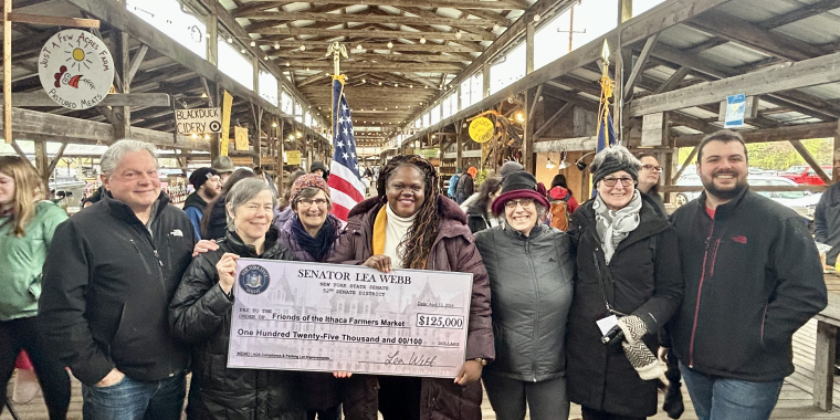 Senator Lea Webb Delivers $125,000 to Friends of Ithaca Farmers Market 