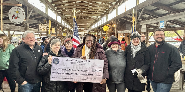 Senator Lea Webb Delivers $125,000 to Friends of Ithaca Farmers Market