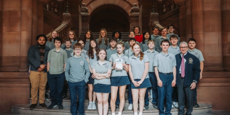 Tedisco Saratoga Central Catholic School Students