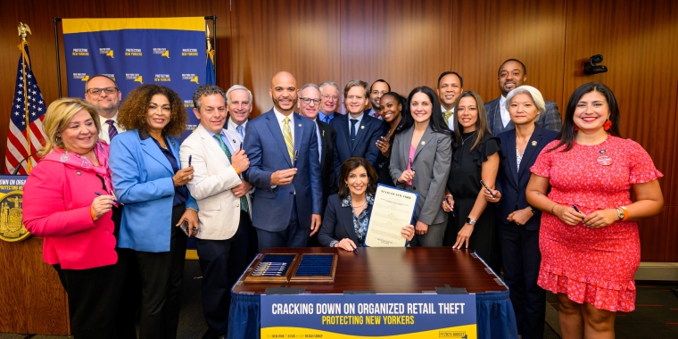 Retail theft legislation bill signing