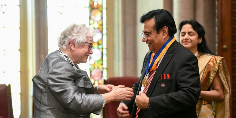 Senator Stavisky & Dr. Shukla on the Senate Floor