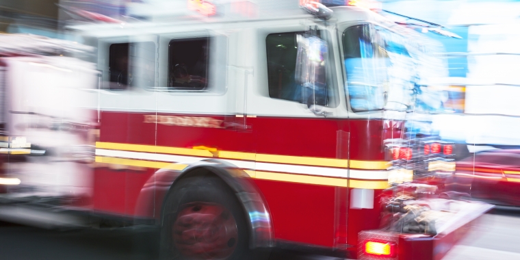 FDNY firetruck responding.
