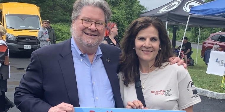 Sen. Harckham and Paula Miritello Sen. Harckham and Paula Miritello