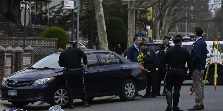 Image of a car crash in Brooklyn.