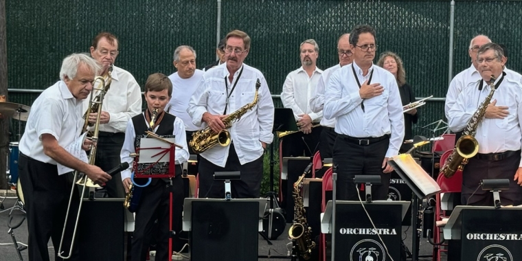 The show started off with the Star Spangled banner performed by George Lazurkenko (second from left).