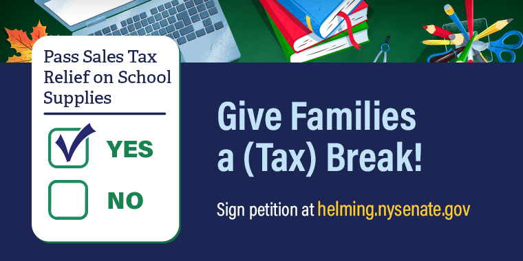 pass sales tax relief on school supplies