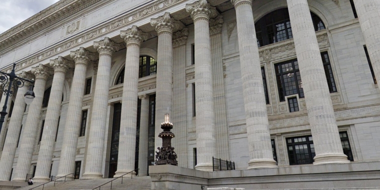 Photo from outside of the New York State Education Department Building in Albany, NY.