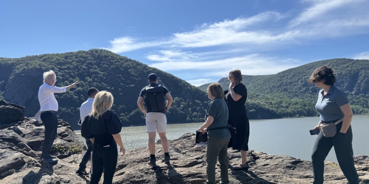 Senator Serrano on a tour of the Hudson Highlands Fjord Trail project site