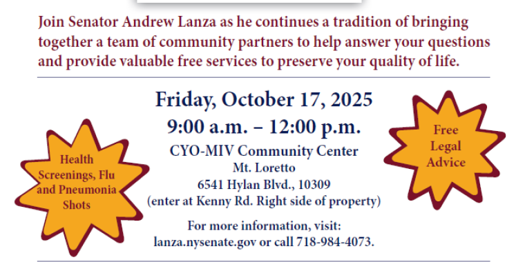 Senator Lanza Senior Resource Fair 2025